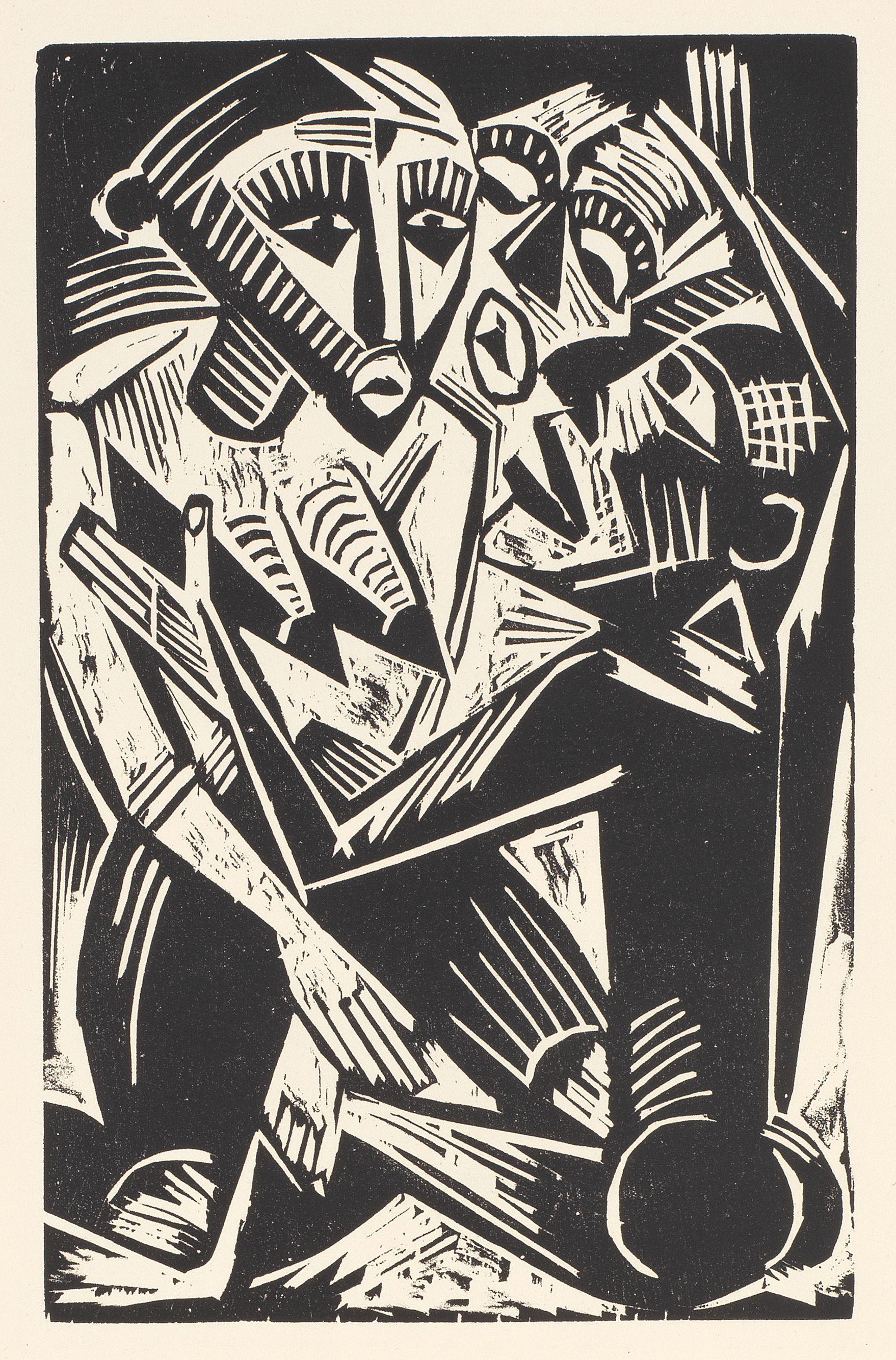 Max Pechstein - Weib vom Manne begehrt, from Deutsche Graphiker der Gegenwart