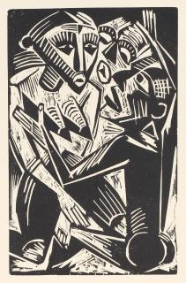 Max Pechstein - Weib vom Manne begehrt, from Deutsche Graphiker der Gegenwart