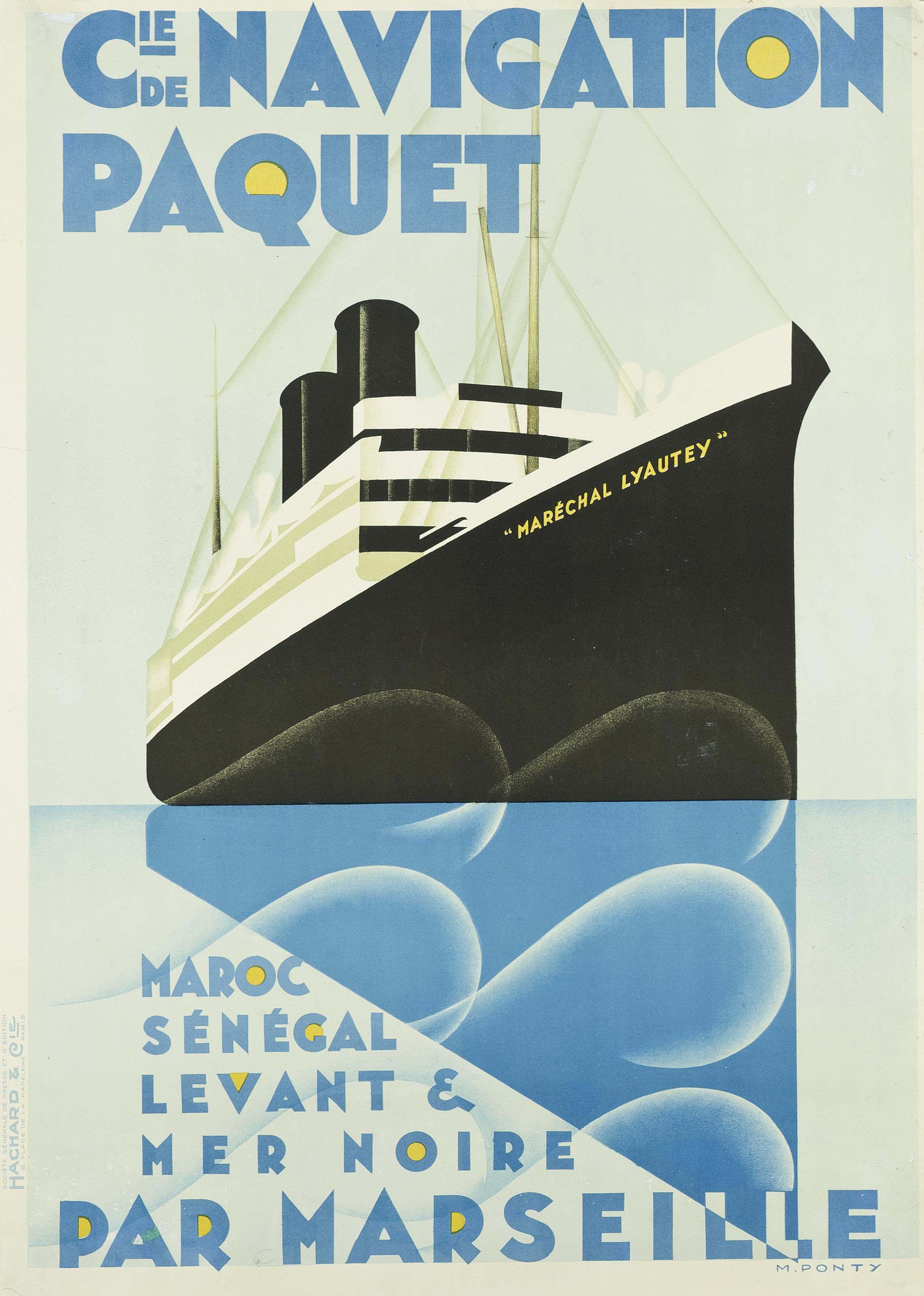 Max Ponty - Cie De Navigation Paquet Par Marseille
