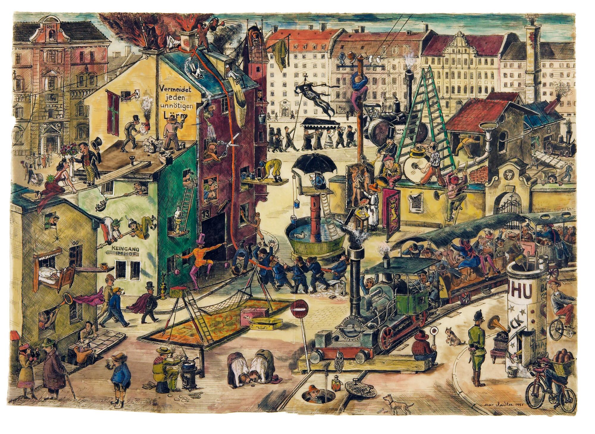 Max Radler - „Vermeidet jeden unnötigen Lärm“ (Großstadtszene).