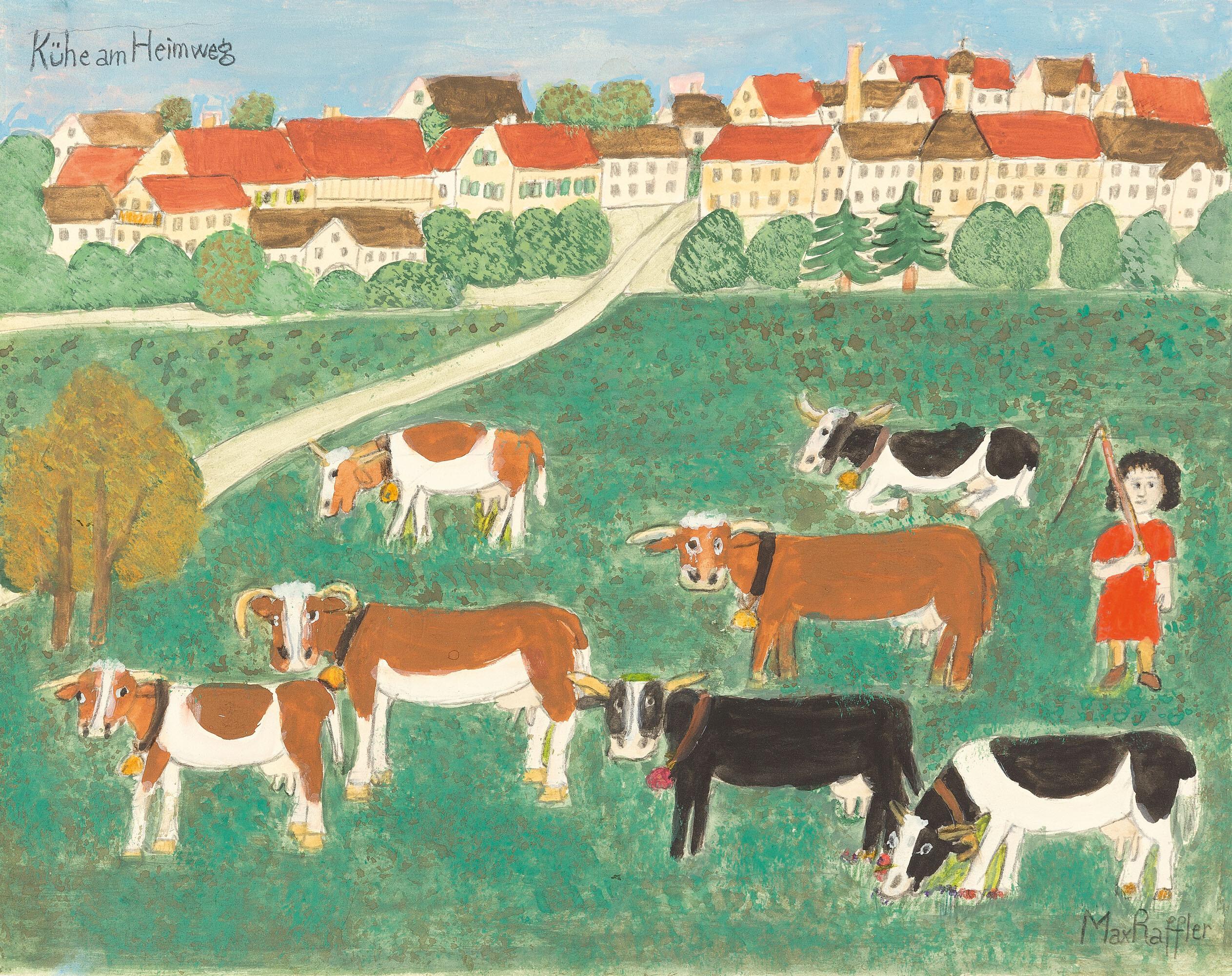 Max Raffler - „Kühe am Heimweg“ (Greifenberg am Ammersee).