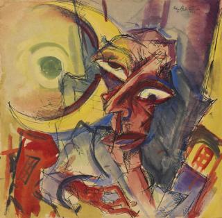 Max Schwimmer - Dichter über der Welt (wohl Johannes R. Becher)