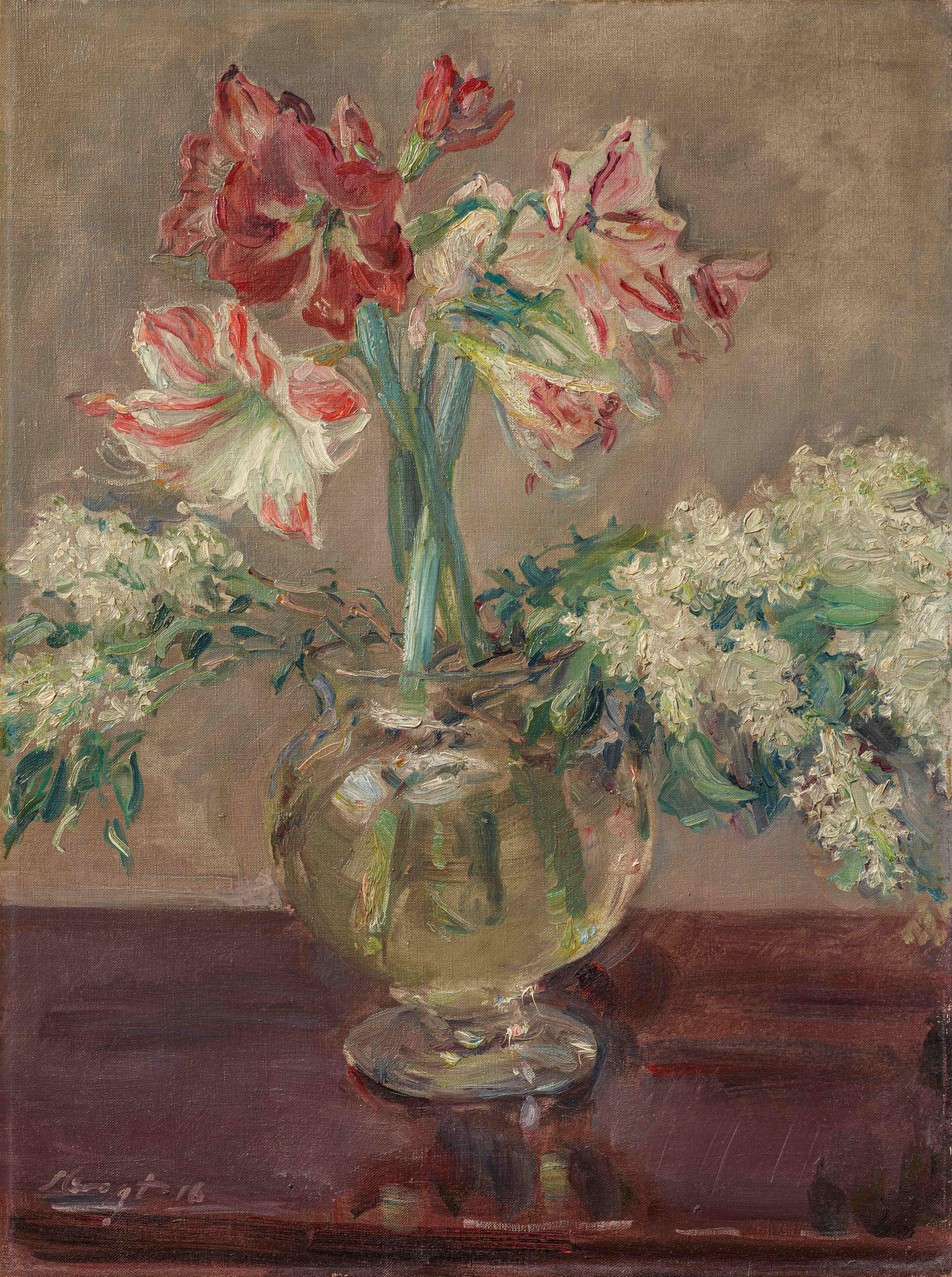 Max Slevogt - Amaryllis und Flieder