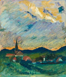 Max Slevogt - Blick auf Godramstein.