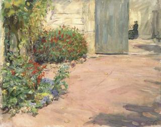 Max Slevogt - Gartenweg zum Sommerhaus