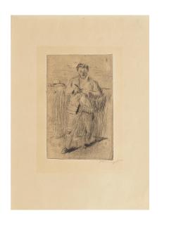 Max Slevogt - Selbstbildnis beim Zeichnen