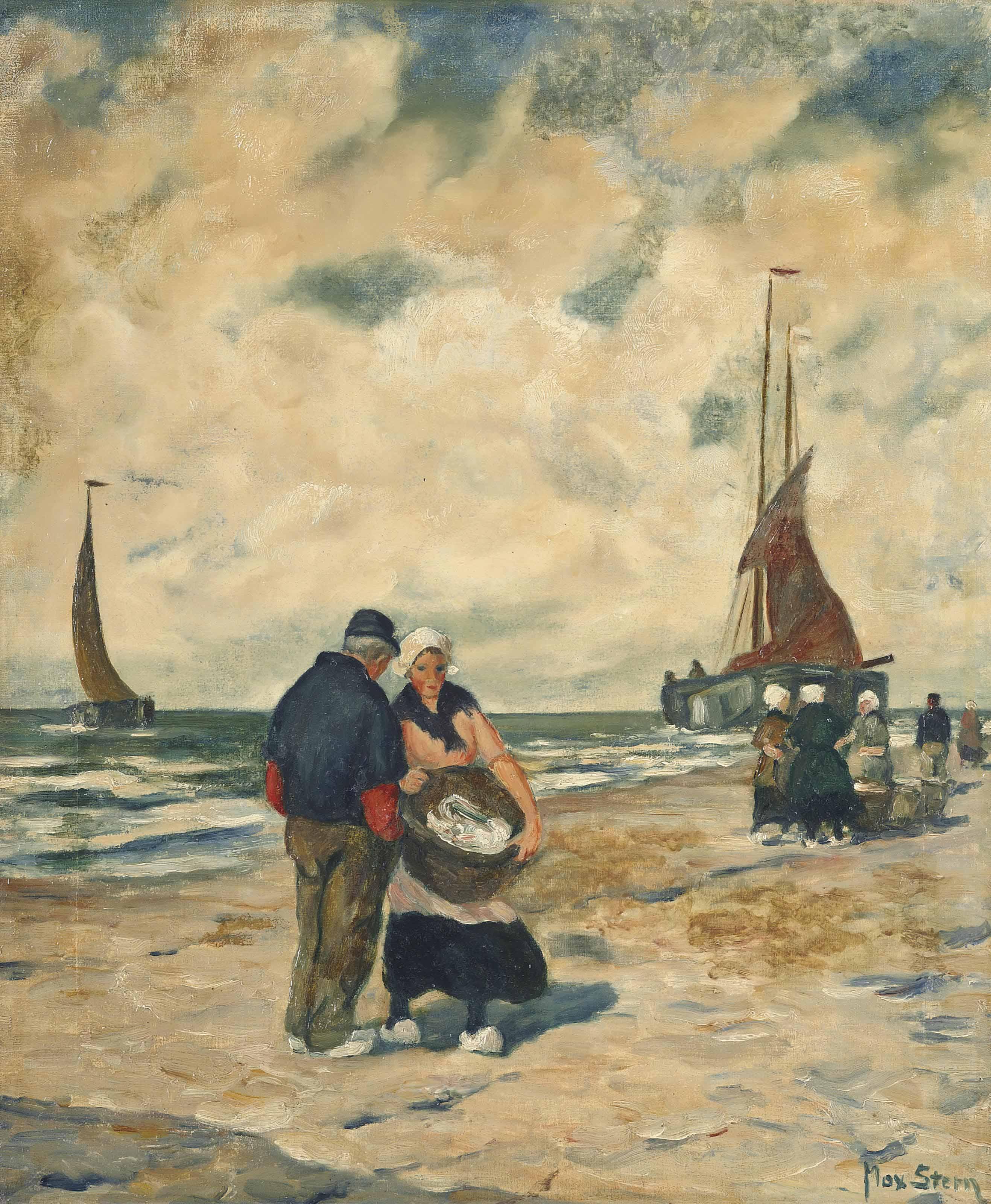 Max Stern - Fisherwomen On The Beach