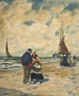 Max Stern - Fisherwomen On The Beach