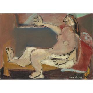 Max Weber - Reclining Nude