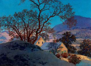 Maxfield Parrish - Early Morning, First Snow
