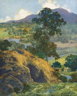 Maxfield Parrish - New Hampshire Hills (New Hampshire Landscape)