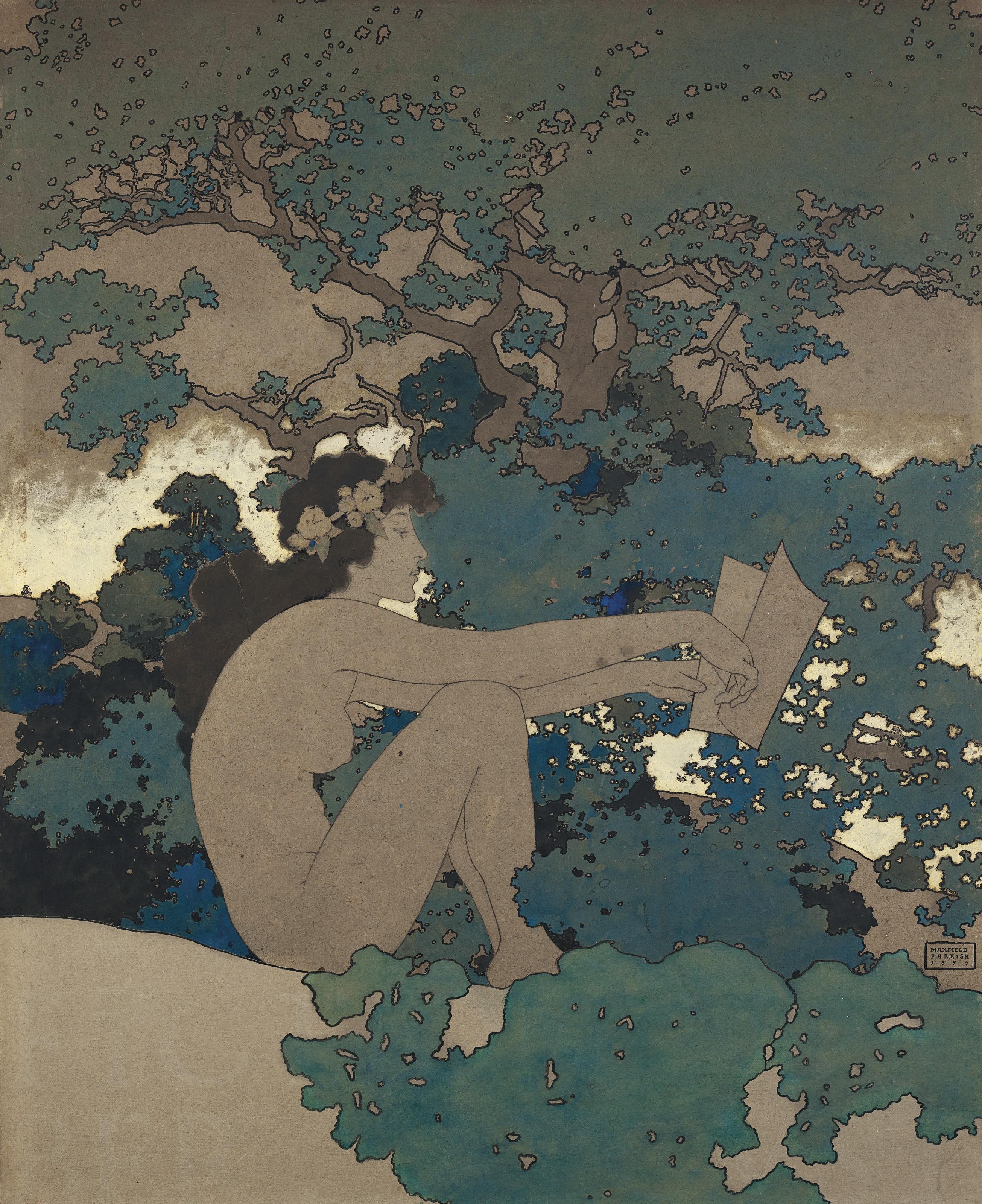 Maxfield Parrish - Study for Scribner\'s Poster