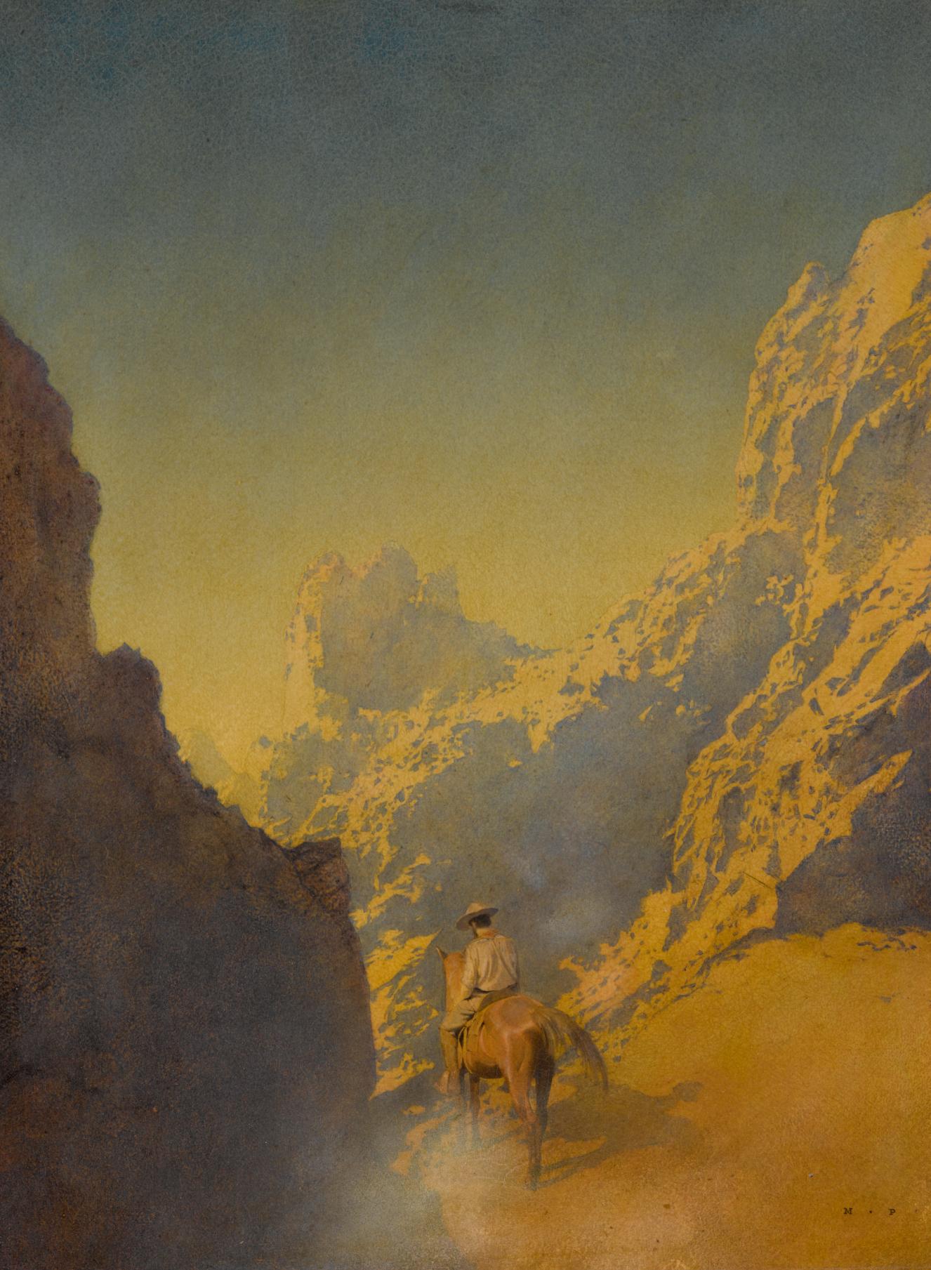 Maxfield Parrish - The Rawhide Part Iii, He Swung Himself Into The Saddle And Rode Away