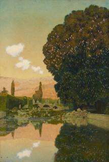 Maxfield Parrish - View at Val San Zibio, Near Battaglia