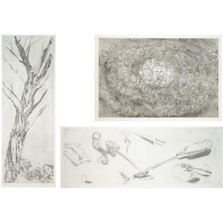 Maxim Kantor - A Group Of Three Etchings: Tree, The State, Leftovers