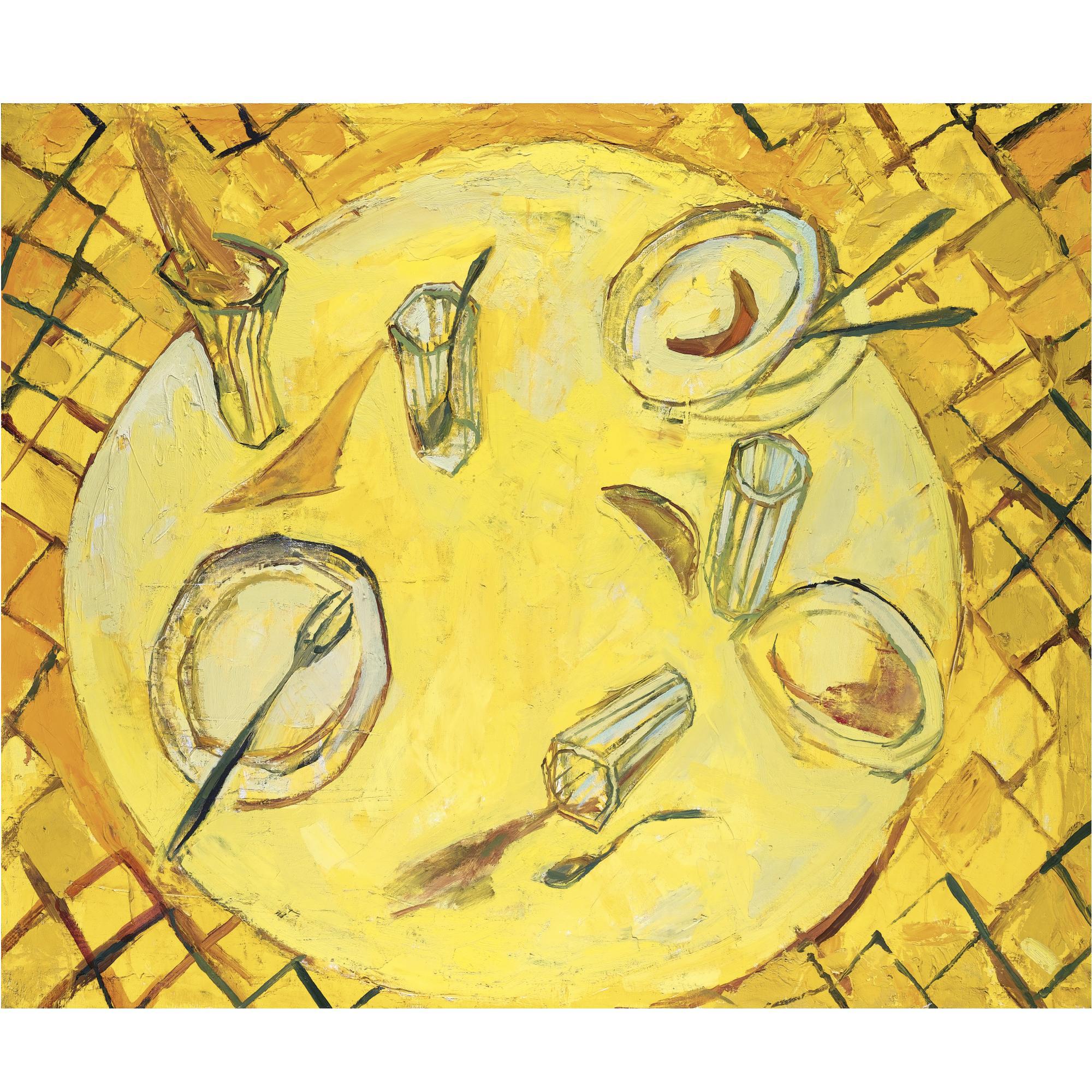 Maxim Kantor - Attributes Of Meal (Big Still Life With Three Glasses)