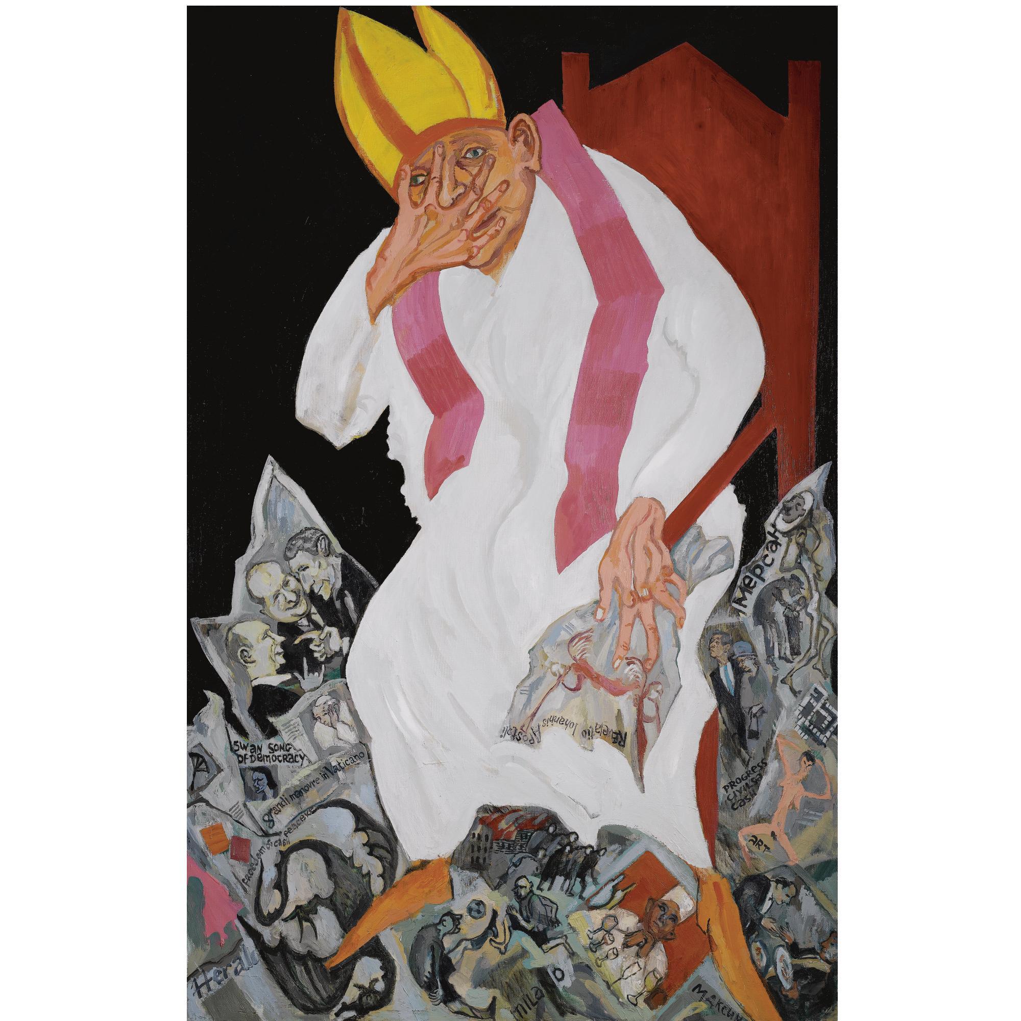 Maxim Kantor - Portrait Of Pope John-Paul Ii