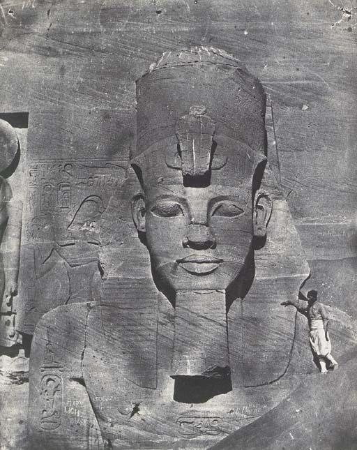 Maxime Du Camp - Ibsamboul. Colosse Médial du Spéos de Phrè (Nubie), 1849-51