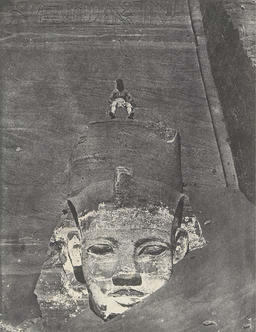 Maxime Du Camp - Ibsamboul. Colosse Occidental du Spéos de Phrè (Nubie), 1850
