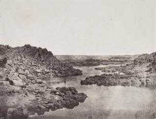 Maxime Du Camp - Sortie de la première cataracte, Haute Egypte; and Palais de Karnak, pilier devant le sanctuaire de granit, Thèbes 2
