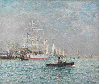 Maxime Emile Louis Maufra - Entré d\'un trois-mats, Le Havre