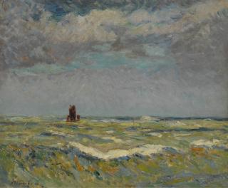 Maxime Maufra - Grosse mer à Étretat