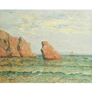 Maxime Maufra - La Roche Isolée À Morgat
