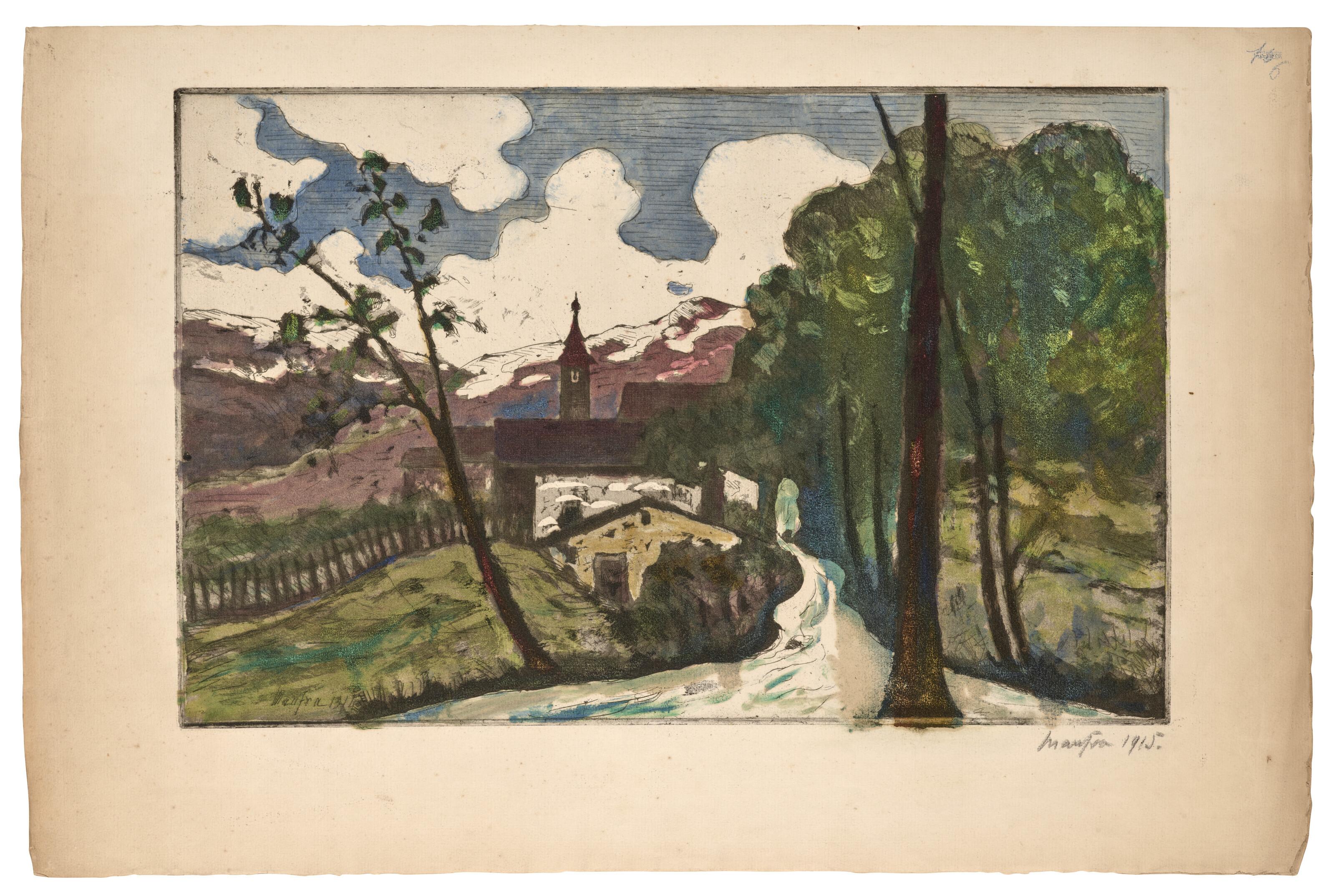 Maxime Maufra - Le village dans les alpes