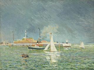Maxime Maufra - l’Orage, entrée des bateaux, Le Havre