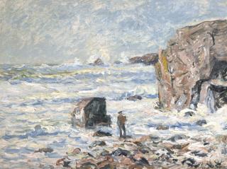 Maxime Maufra - Silhouette Devant Une Mer Démontée