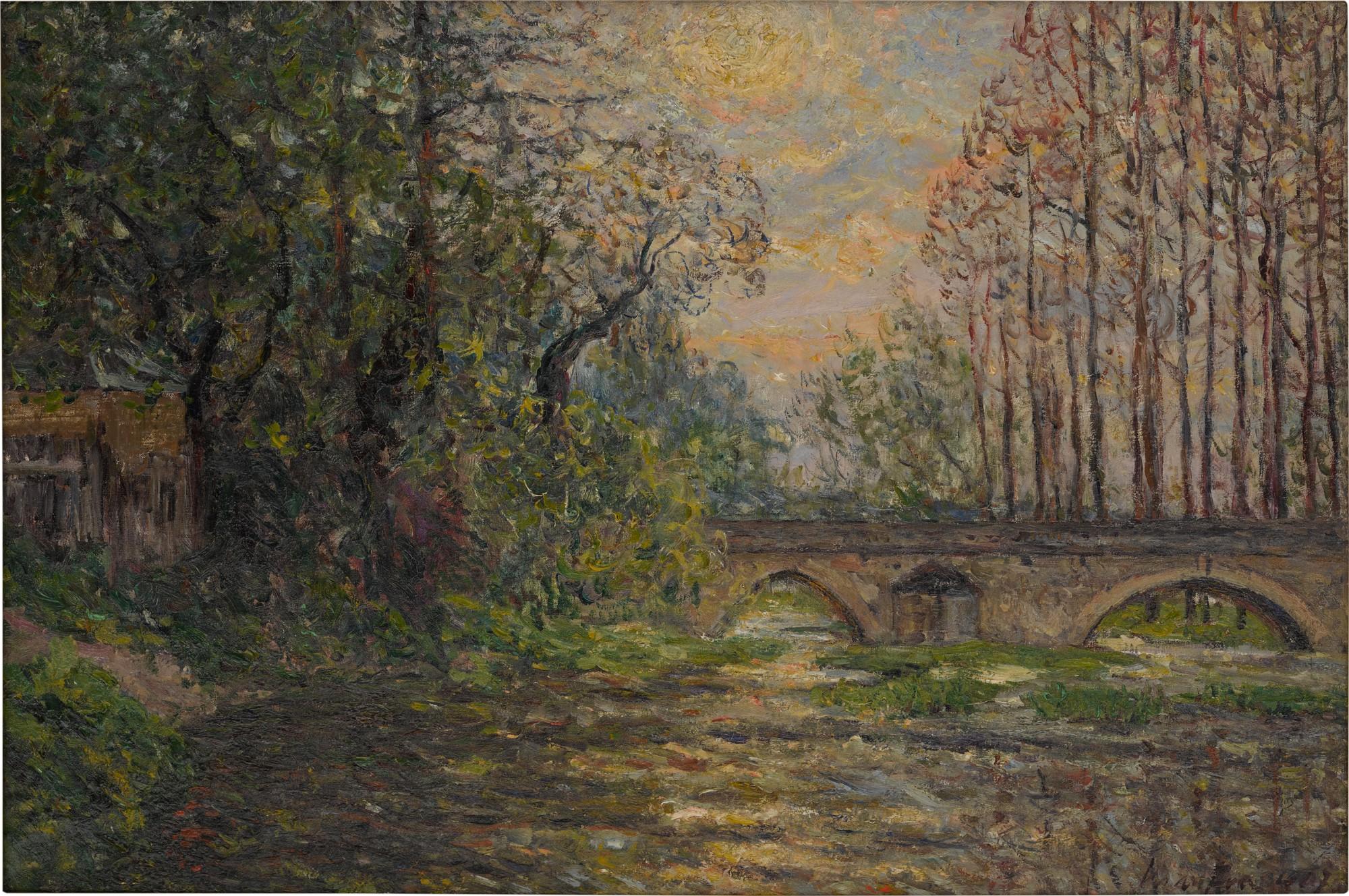 Maxime  Maufra - Soleil couchant sur le Loir, Lavardin (Loir-et-Cher)