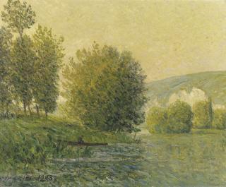 Maxime Maufra - Soleil d\'or, soir aux Andelys, Eure