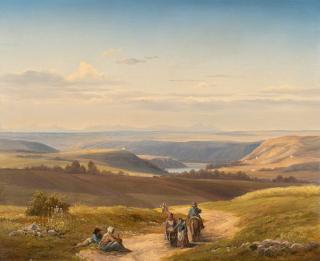 Maximilian Haushofer - Weite südliche Flusslandschaftß