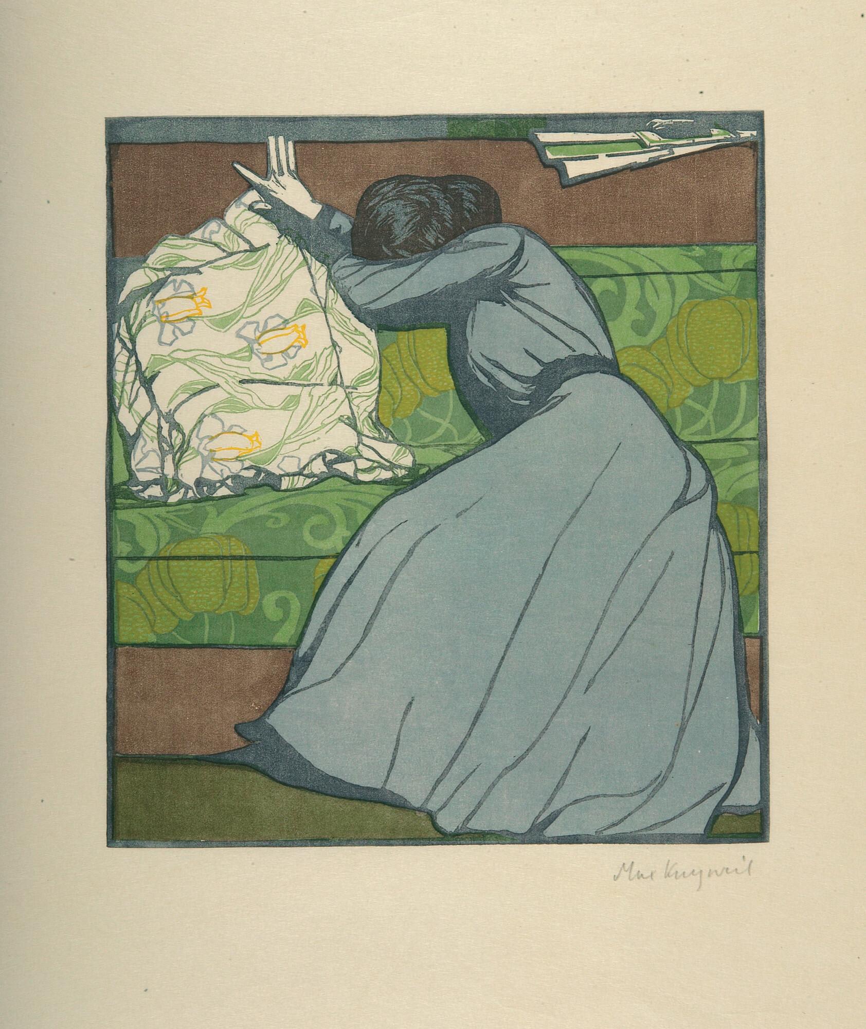 Maximilian Kurzweil - Das Polster (Marta Kurzweil auf dem Divan sitzend).