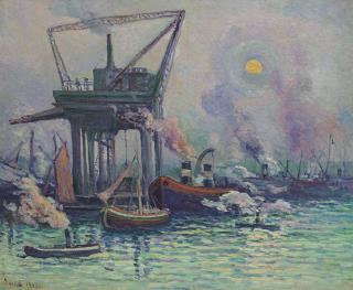 Maximilien Luce - Bateaux dans le port de Rotterdam