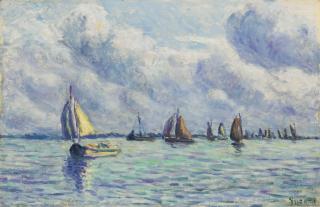 Maximilien Luce -  Bateaux Sur La Meuse À Rotterdam