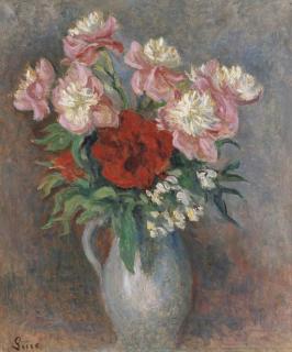 Maximilien Luce - Bouquet de Pivoines
