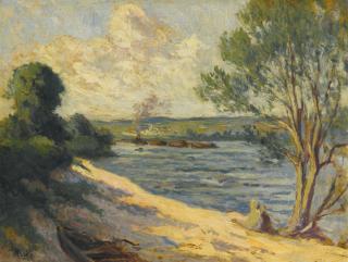 Maximilien Luce - Chalands Sur La Rivière