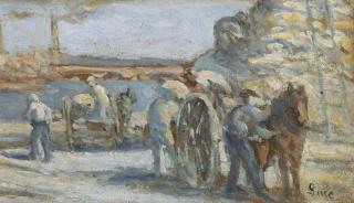 Maximilien Luce - Débardeurs sur les quais de Seine