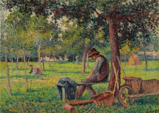 Maximilien Luce - Éragny, Rodo Pissarro Dans Le Jardin De Son Père