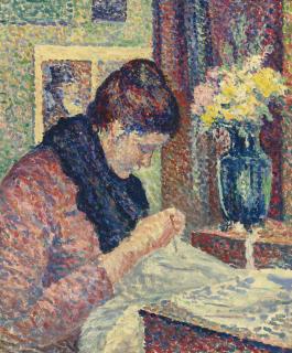 Maximilien Luce - Femme Cousant