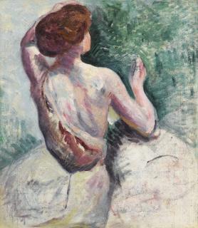 Maximilien Luce - Femme De Dos Se Coiffant