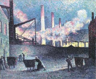 Maximilien Luce - Four d\'usines à Couillet