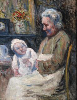 Maximilien Luce - Grand-maman avec sa petite-fille