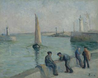 Maximilien Luce - Honfleur, Pêcheurs sur le Port