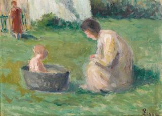 Maximilien Luce - Le Bain Du Bébé