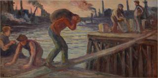 Maximilien Luce - Le Déchargement de la péniche