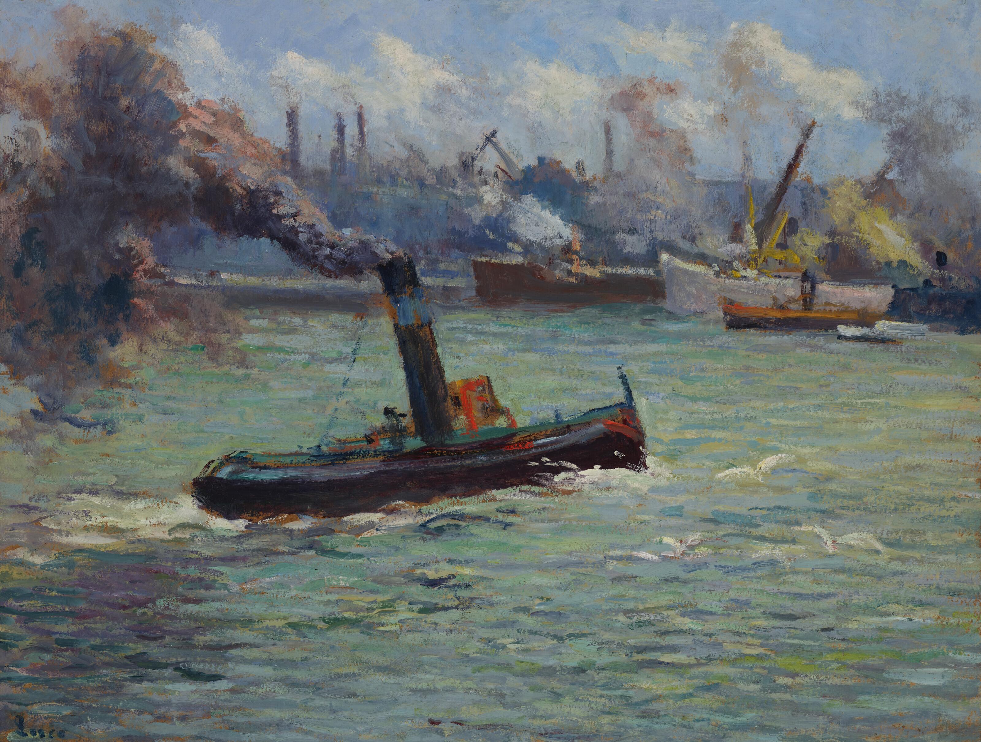 Maximilien Luce - Le port de Rouen