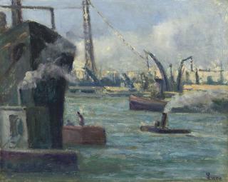 Maximilien Luce - Le port de Rouen