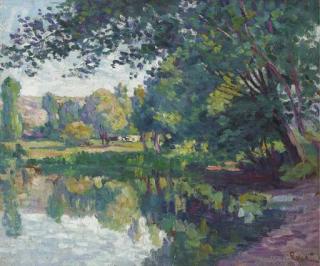Maximilien Luce - Le saule au bord de la Cure